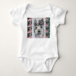 Body Para Bebé Traje de bebé de acuarela de Alpacca Llama lindo