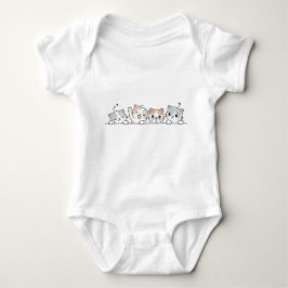 Body Para Bebé Traje de bebé de amigos gatos lindos