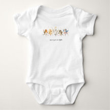 Traje de bebé de aves bailarinas personalizadas