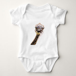 Body Para Bebé Traje de bebé de avestruz divertido o camiseta de 