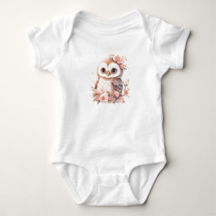 Body Para Bebé Traje de bebé de búho lindo con flores – Floral