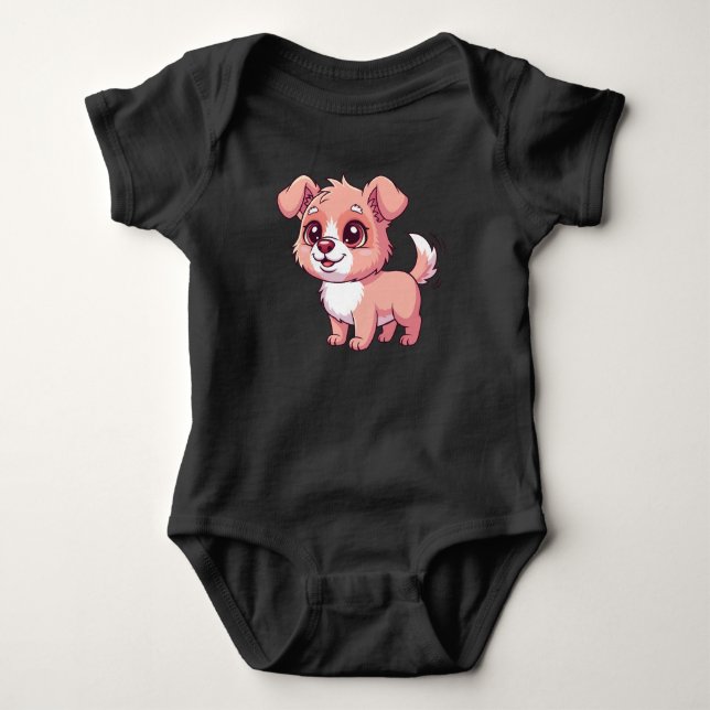 Body Para Bebé Traje de bebé de cachorro adorable (Anverso)