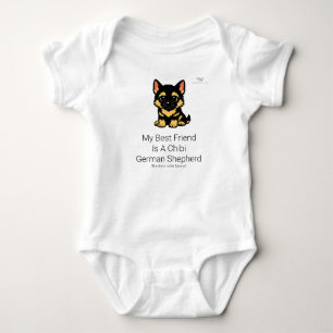 Body Para Bebé Traje de bebé de cachorro pastor alemán Chibi lind