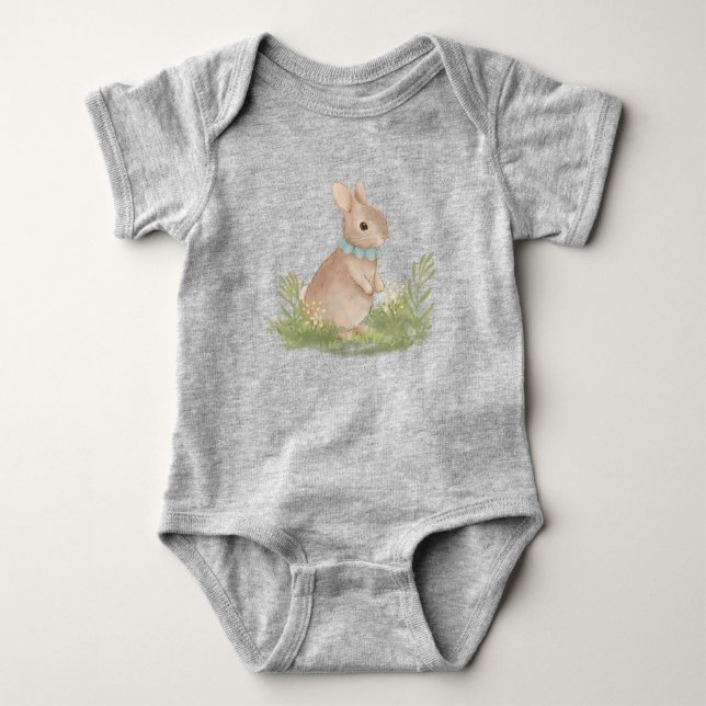 Body Para Bebé traje de bebé de cumpleaños de conejo de pimiento (Anverso)