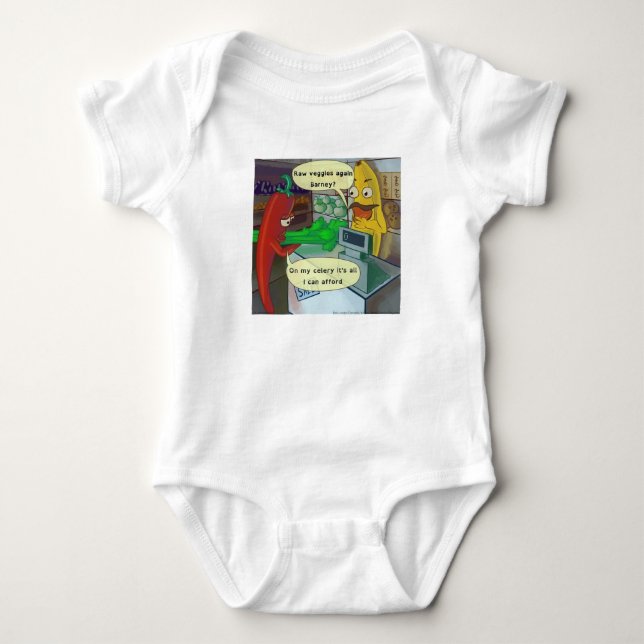 Body Para Bebé Traje de bebé de dibujos animados de compras vegan (Anverso)