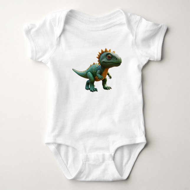 Body Para Bebé traje de bebé de dinosaurio de dibujos animados ad (Anverso)