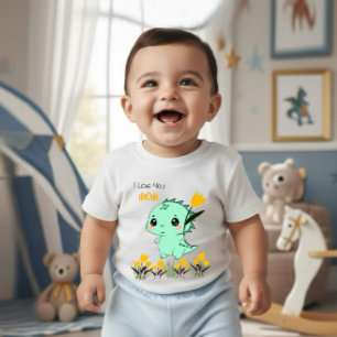 Body Para Bebé Traje de bebé de dinosaurio menta adorable