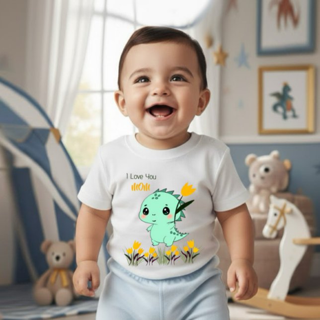 Body Para Bebé Traje de bebé de dinosaurio menta adorable (Subido por el creador)