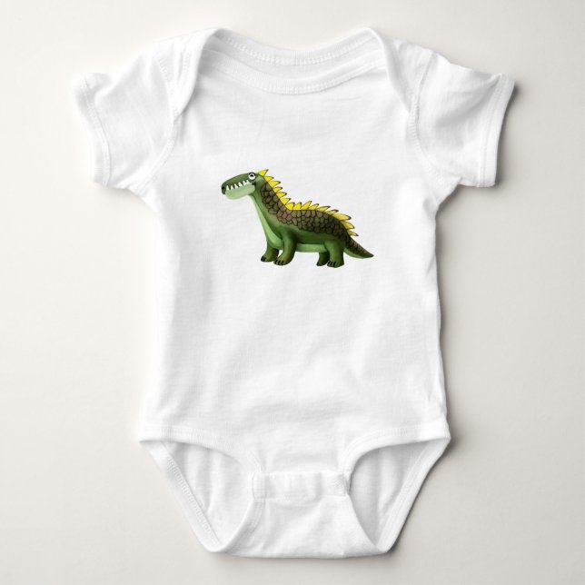 Body Para Bebé Traje de bebé de dinosaurio verde lindo - Bodysuit (Anverso)