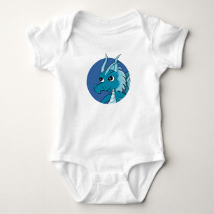 Body Para Bebé Traje de bebé de dragón azul personalizado