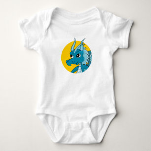 Body Para Bebé Traje de bebé de dragón azul personalizado