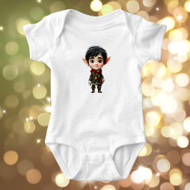 Body Para Bebé Traje de bebé de duende de Navidad Chill Boy