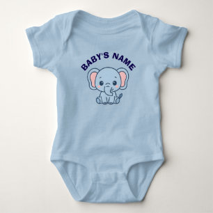 Body Para Bebé Traje de bebé de elefante lindo personalizado
