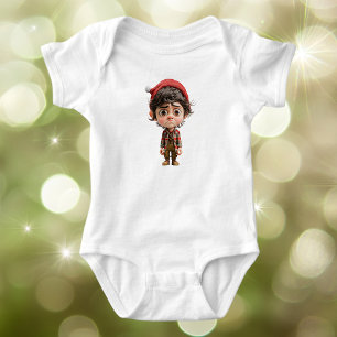 Body Para Bebé Traje de bebé de Elfo de Navidad de Día Difícil