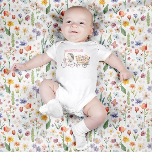 Body Para Bebé Traje de bebé de erizo cultivado localmente – Rosa (Adorable Baby Bodysuit )