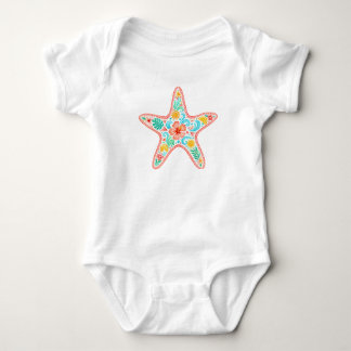 Body Para Bebé Traje de bebé de estrella de mar tropical