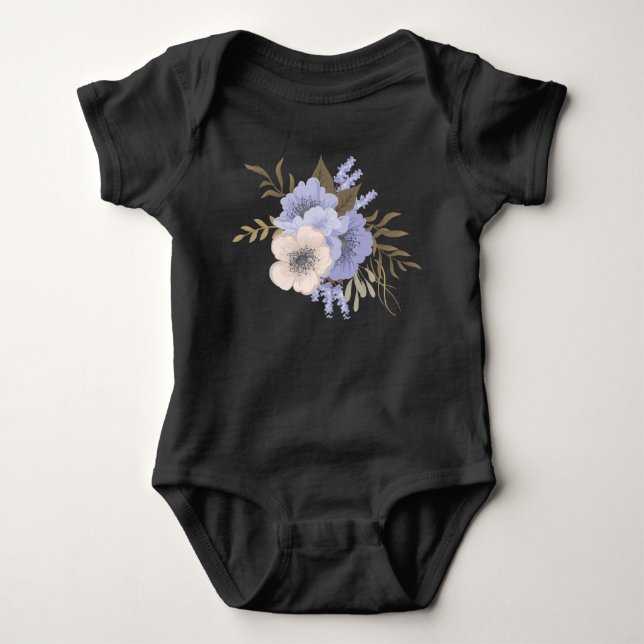 Body Para Bebé traje de bebé de flor (Anverso)