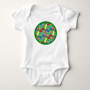 Body Para Bebé Traje de bebé de flores de geranio
