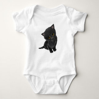 Body Para Bebé Traje de bebé de gatito negro lindo