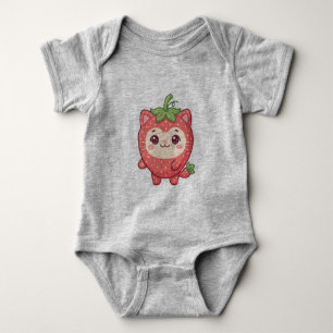 Body Para Bebé Traje de bebé de gato fresa Kawaii lindo