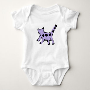 Body Para Bebé Traje de bebé de gato morado manchado lindo y capr