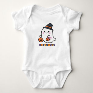 Body Para Bebé Traje de bebé de Halloween con fantasma lindo y ca