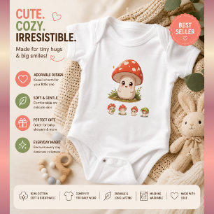 Body Para Bebé Traje de bebé de hongo adorable – Kawaii Cottageco