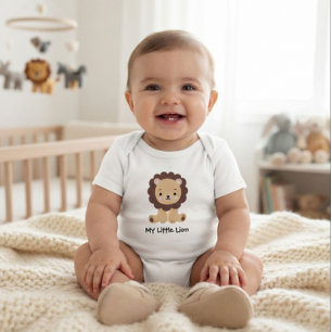 Body Para Bebé Traje de bebé de león pequeño lindo   Niño
