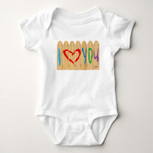 Body Para Bebé Traje de bebé de madera 'Te Amo' – Bodysuit de beb