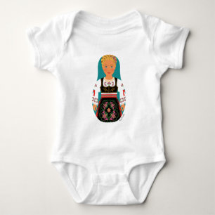Body Para Bebé Traje de bebé de Matriuska rubia serbia
