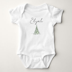 Body Para Bebé Traje de bebé de Navidad con nombre personalizado 