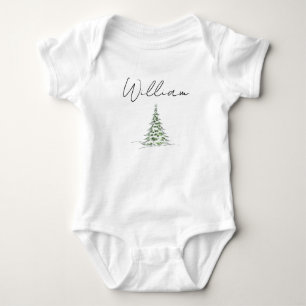Body Para Bebé Traje de bebé de Navidad con nombre personalizado 