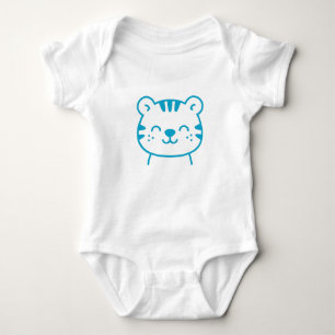 Body Para Bebé Traje de bebé de niño de tigre azul lindo