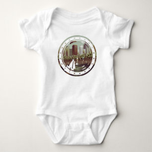 Body Para Bebé Traje de bebé de paisaje urbano