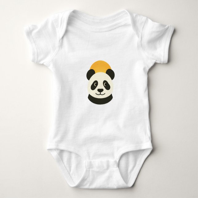 Body Para Bebé Traje de bebé de panda lindo (Anverso)