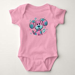 Body Para Bebé Traje de bebé de perro azul rosado
