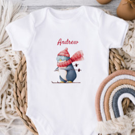 Body Para Bebé Traje de bebé de pingüino de esquí caprichoso
