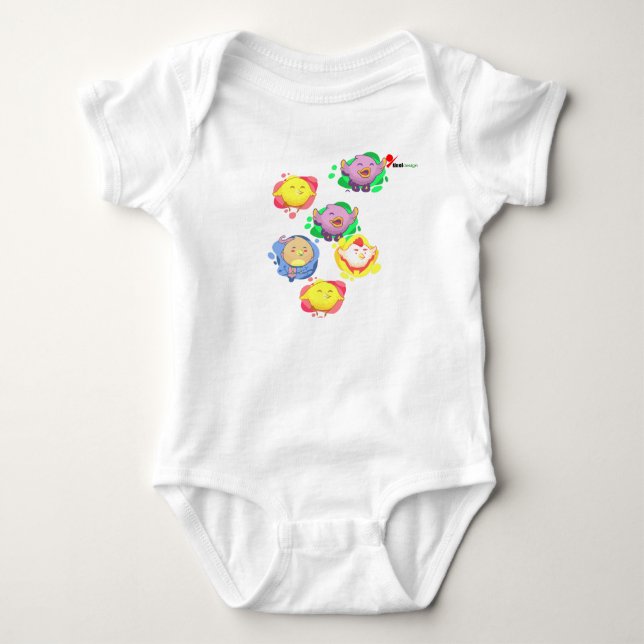 Body Para Bebé Traje de bebé de pollitos de dibujos animados lind (Anverso)