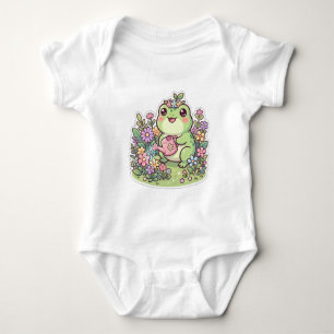 Body Para Bebé Traje de bebé de rana Kawaii lindo para jardinería