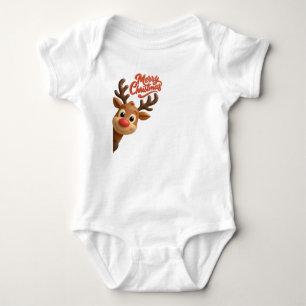 Body Para Bebé Traje de bebé de reno navideño adorable