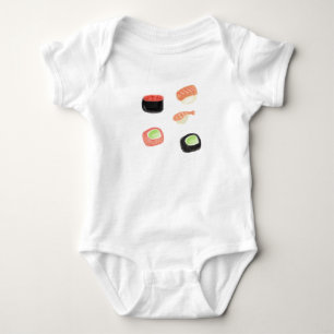 Body Para Bebé Traje de bebé de rollos de pepino de sushi de acua