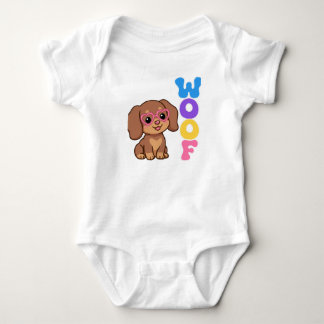 Body Para Bebé Traje de bebé de salchicha con lindo ladrido Groov