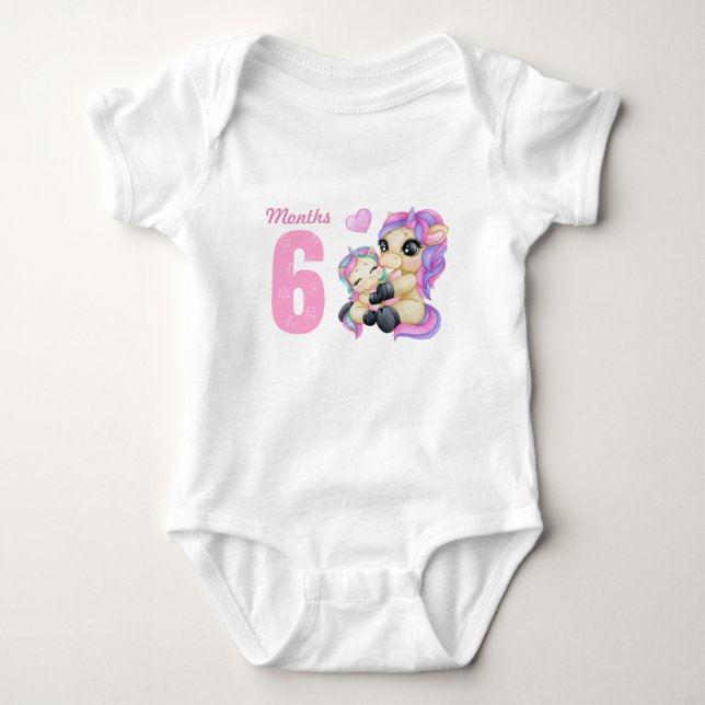 Body Para Bebé Traje de bebé de seis meses (Anverso)