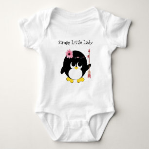 Body Para Bebé Traje de bebé de señora pequeña fuerte Pingüino li