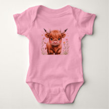 Traje de bebé de ternera de las Highlands adorable