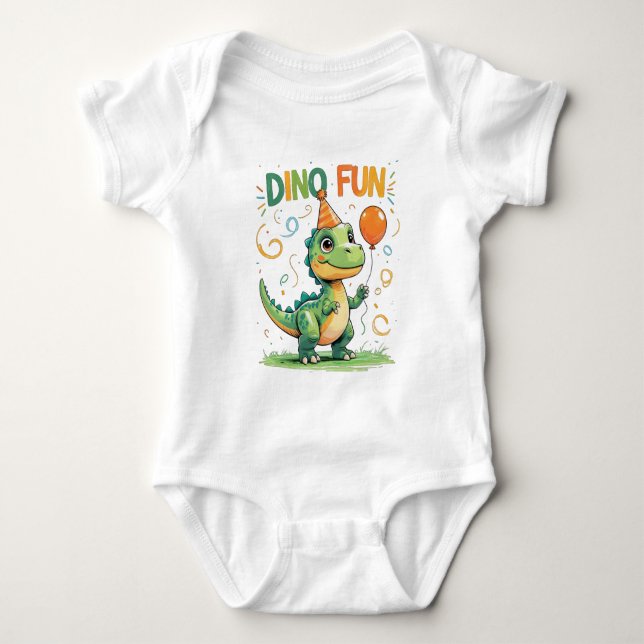 Body Para Bebé Traje de bebé Dino Fun (Anverso)