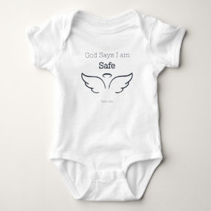 Body Para Bebé Traje de bebé Dios dice que estoy seguro