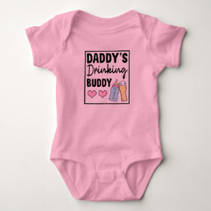 Body Para Bebé Traje de bebé divertido 'Compañero de bebida de pa