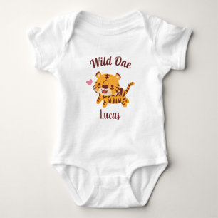 Body Para Bebé Traje de bebé divertido de tigre lindo, salvaje