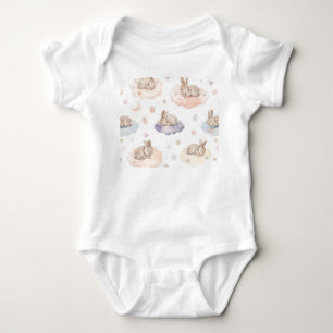 Body Para Bebé Traje de bebé Dreamy Bunny Clouds Conejo durmien